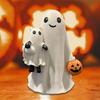 Whimsically Ghostly Holding Cats Pumpkin Resins Figurine Halloween Home Decors Artistic Craft Nontoxic Finish Ornament