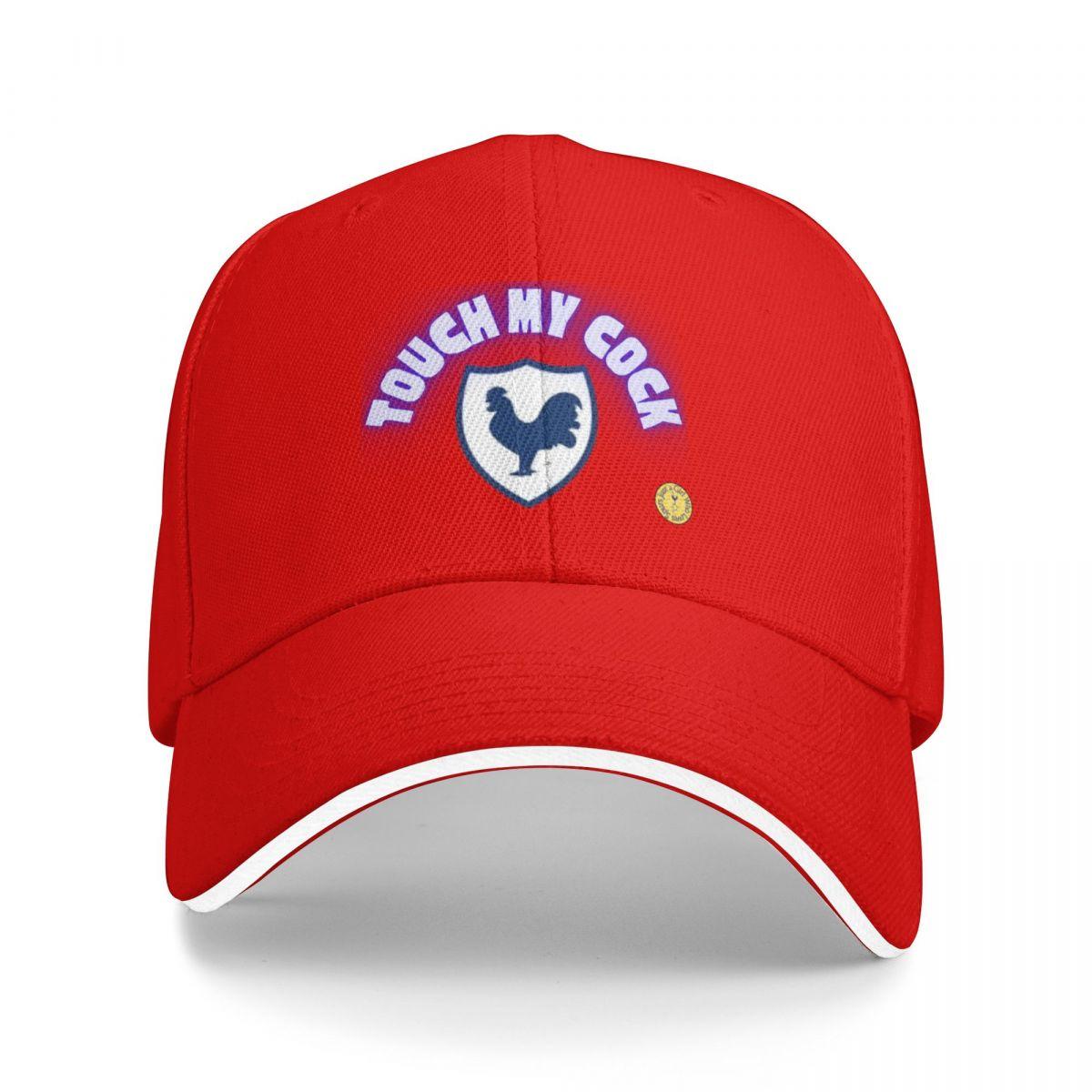 

Jimbo says Touch My Cock Baseball Cap Rave Hat Man For The Sun Women Mens