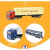 Inertial Container Trailer Truck Toys 1:64 Alloy Container Car Model Pull Back Car Toy for Gift
