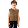 Kids Medieval Renaissance Costume V Neck Sleeveless Front Lace Up Closure Split Vest Pirate Gothic Steampunk