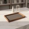 Minimalist Design Jewelry Tray Wooden Wood Grain Platter Elegant Display Tray  For Dressing Table