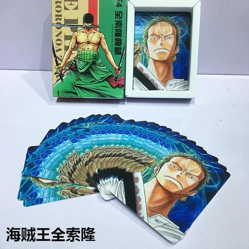 NEW One Piece Hot Japan Anime Props Monkey D Luffy Roronoa Zoro Tony Chopper Joba pattern Paper poker Model toys Gift poker
