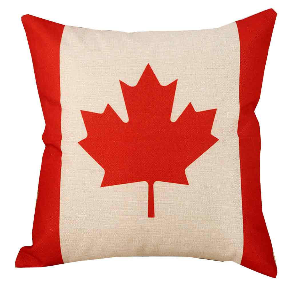 Flag Square Pillow Cover Cushion Case Toss Pillowcase Hidden Closure
