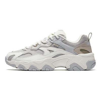 Retro Comfortable Slip Resistant Durable Low Top Casual Shoes Men Sneakers Gray White 912448809-1