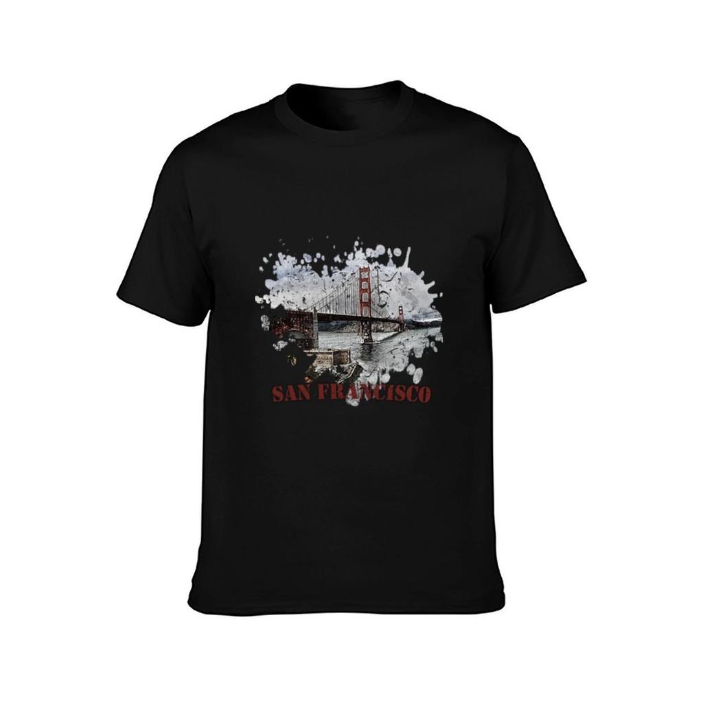 Golden Gate Bridge T-Shirt Vintage Anime Kleidung Vintage Anime Shirt Herrenkleidung
