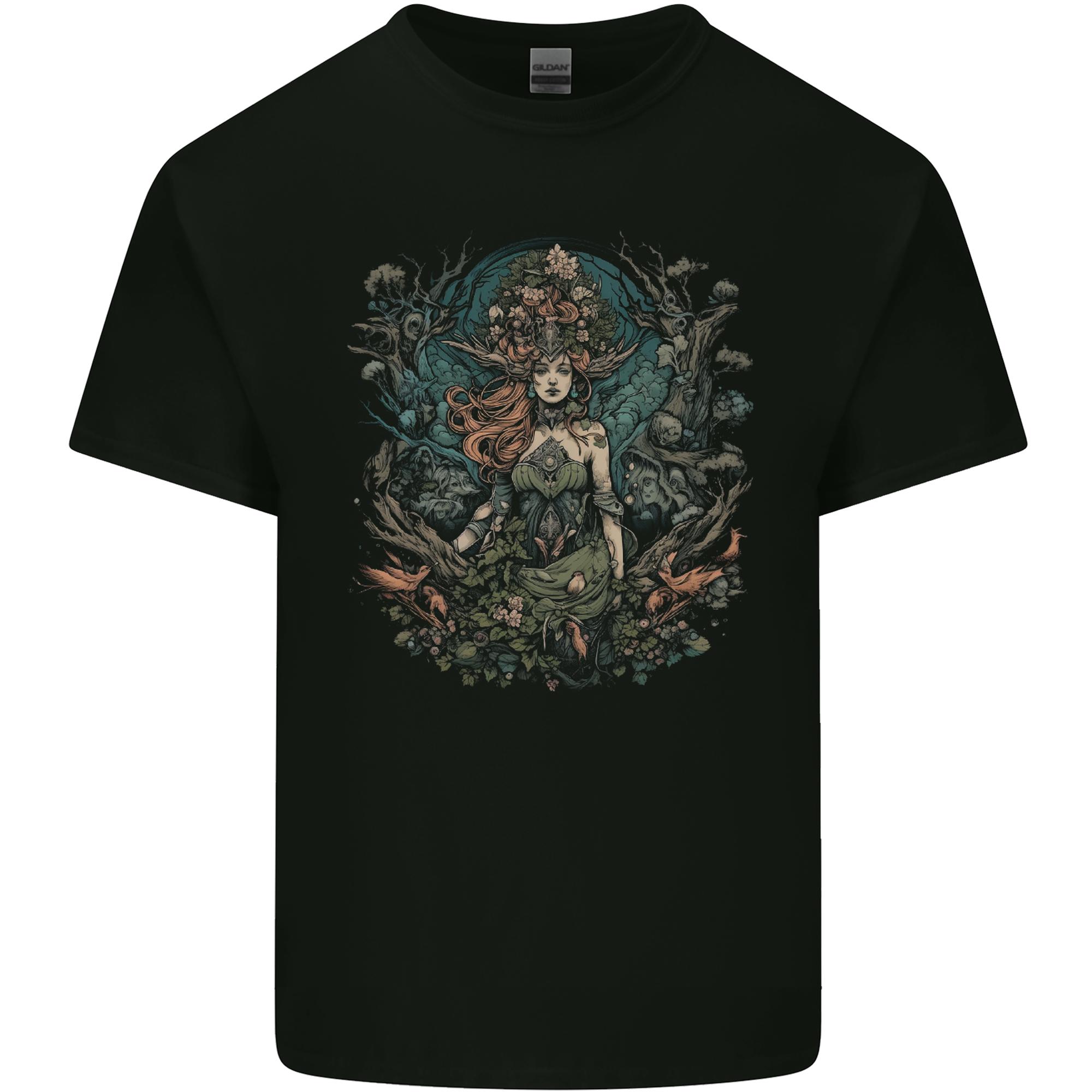 Queen of Nature Fantasy Pagan Unisexs Light Cotton TShirt S