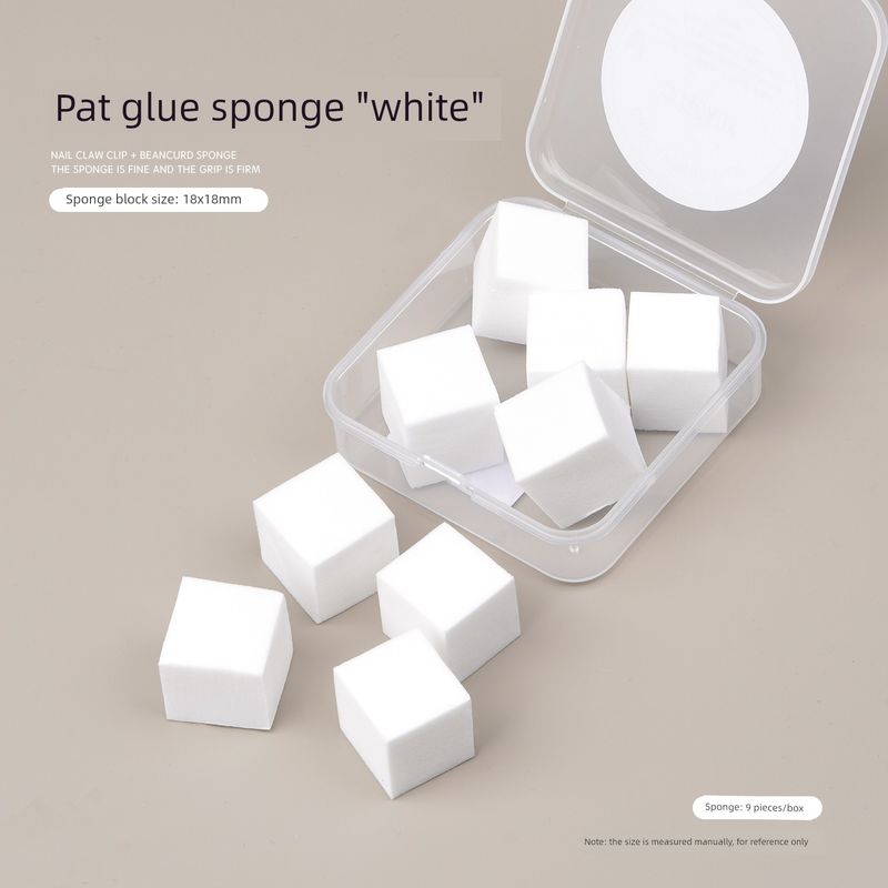 Gaoy Grip Racket Glue Powder Puff High Density Sponge  White  Large Patting Glue Sponge 9 Pieces