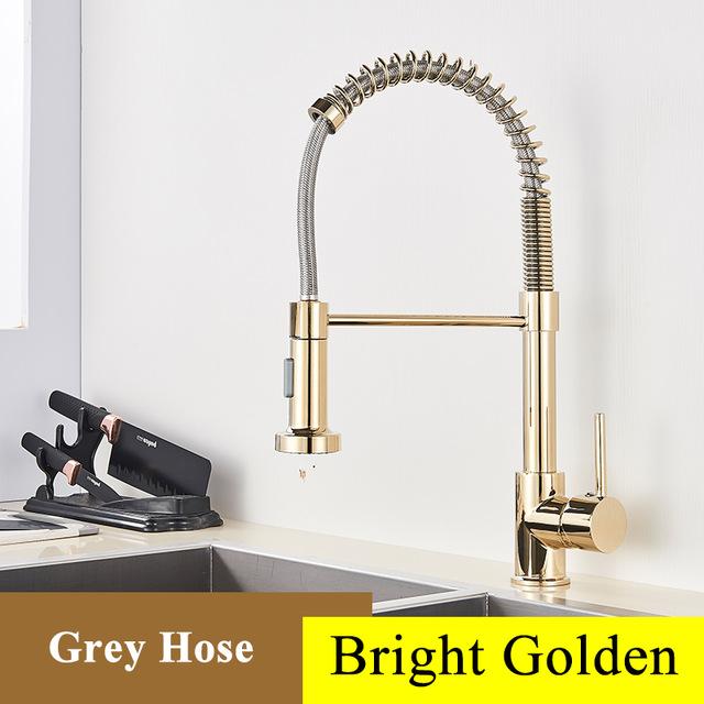 Black Gray Kitchen Sink Faucet Dual Mode Spout Pull Down 360° Rotation Faucet Deck Mounted Hot Cold Water Mixer Tap Torneira