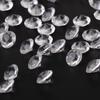 500 Stück 10mm DIY Transparente Spitze Acryl Diamant Edelsteine für Hochzeitsfeier (Weiß)