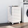 Vidaxl Laundry Basket, White, 44X44X76 Cm, Solid Pine Wood