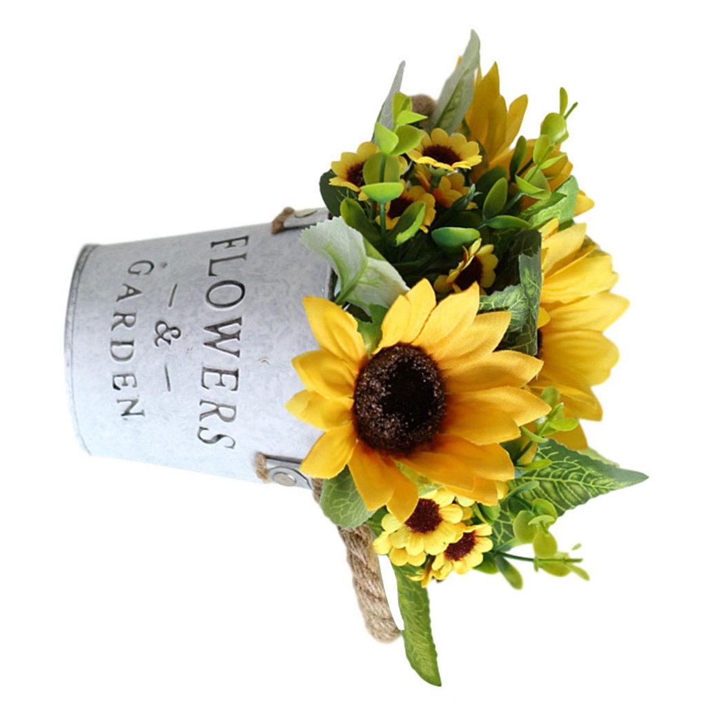 Bonsai de Simulação Flor de Plástico em Vaso Decoração de Casa Flor Artificial em Vaso