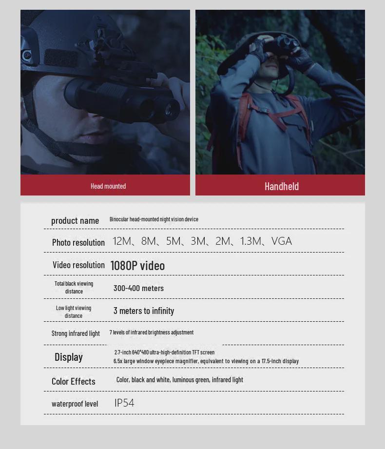 Vodotěsný dalekohled pro noční vidění HD 1080P s 2,7" obrazovkou - NV8160