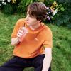 Fila Original Classic Embroidered Logo Simple Fashion Retro Casual Sports Comfortable Knitted Short Sleeve T-Shirt Unisex Tops Orange F51U619103FOR