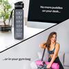 Sport Water Bottle with Time Marker Leakproof Bottle Frosted Water Bottle Space Cup