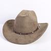 Neue Farbe Western Cowboyhut Herren und Damen Pendler Vielseitig Einfacher Stil Breiter Rand Zylinder Sonnenhut