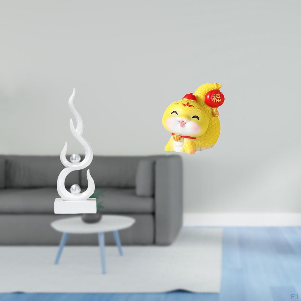 Modern Resin Flame And Snake Figurine Abstract Fire Sculpture Decorative Tabletop Ornament Unique