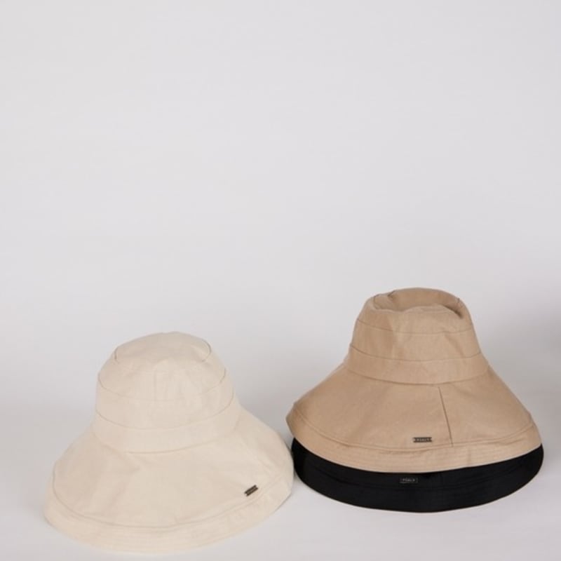 LALA Linen Wide Hat - Beige