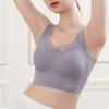 Invisible Lingerie Women's Thin Fixed Cup Frameless Large-sized Bra Sporty Beauty Vest Style Bra Push Up Bra