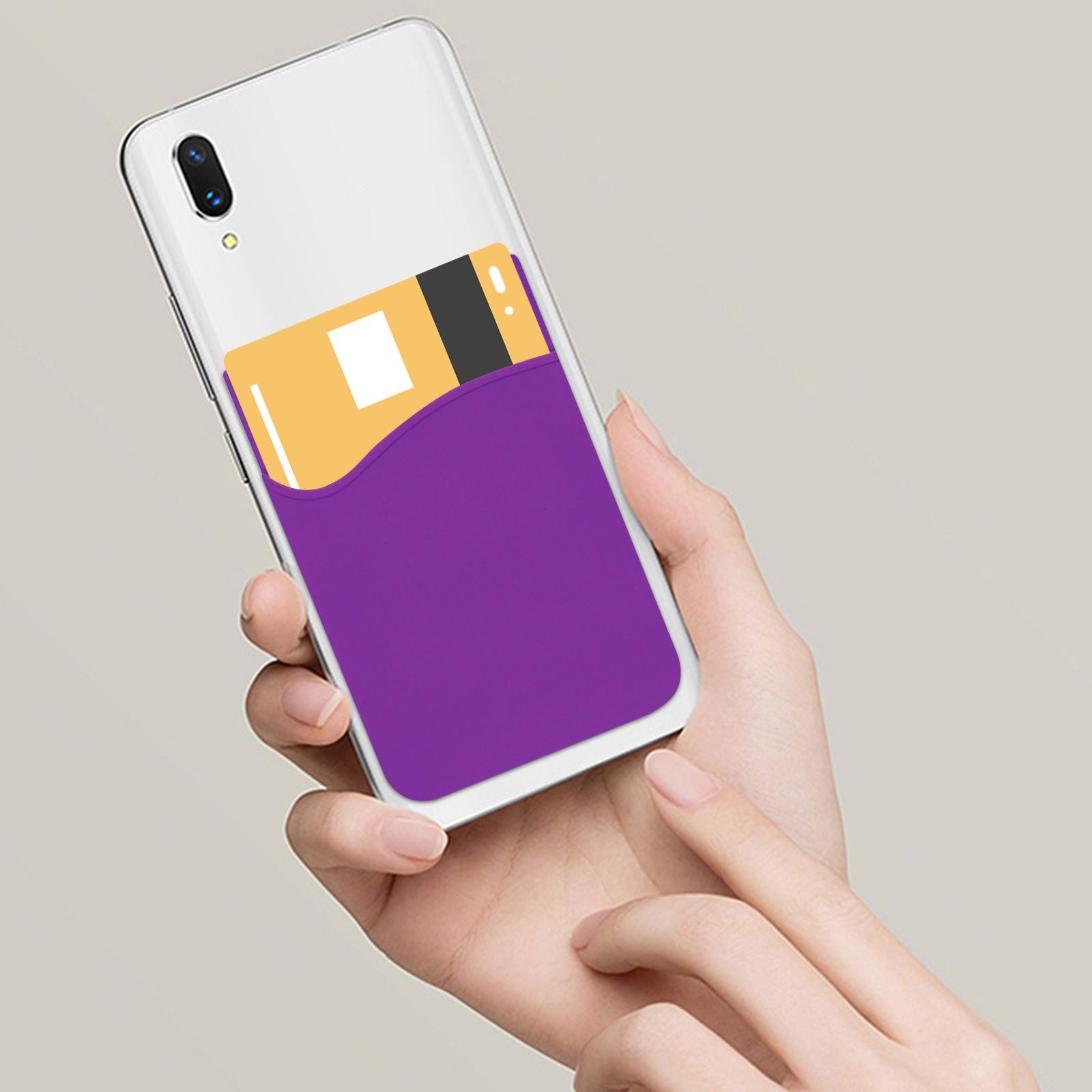 

Силиконовый держатель для карточек, наклеивающийся кошелек, клейкий чехол для кредитных карт, совместимый One Size