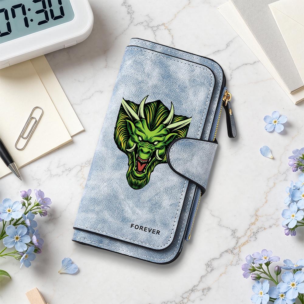 Stylish Dragon Pattern Long Wallet Portable Card Holder Casual Purse