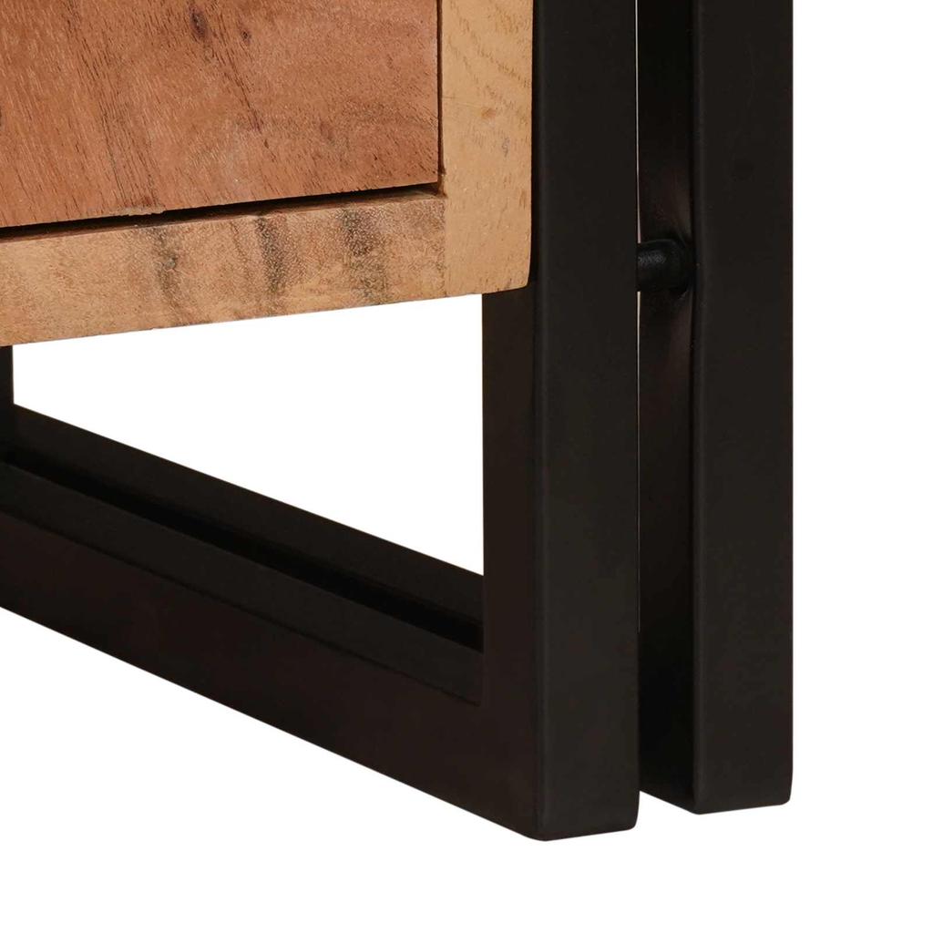 Bathroom Vanity Cabinet Brown 71 X 33 X 58 Cm Solid Acacia Wood