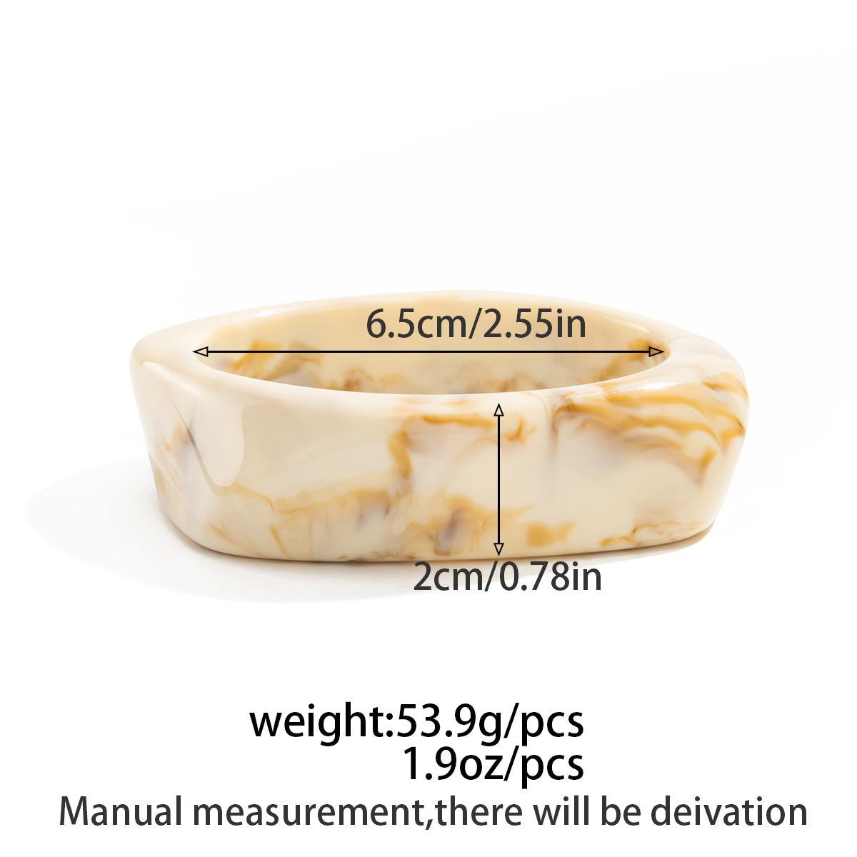 Высококачественный неровный браслет из смолы с разводами, браслет в стиле «old money» мраморно-белый, не выцветающий