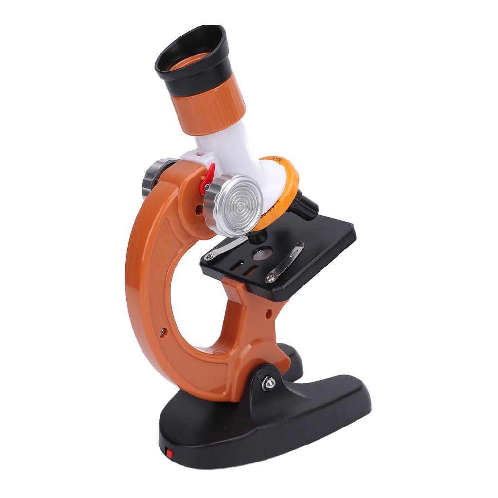 Microscope for Kids High Definition Battery Powered Microscope Science Kit with 4 Blank Glass Slides