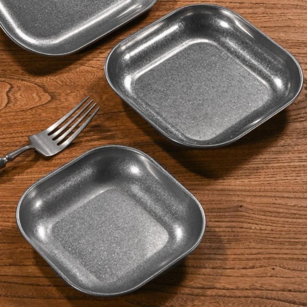 13/15/18 cm Edelstahl-Tablett Runde Form Rostbeständig Snack-Tablett Sturzsicher Multifunktionale Dessertplatte Picknick