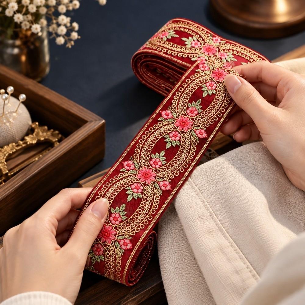 Gold Thread Sequins Sequin Lace Trim 4.5cm Width Clothing Lace Webbing For Sewing Accessories