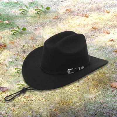 Cappello da Cowboy Western Classico e alla Moda con Cordino Regolabile per Spettacoli e Carnevali