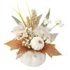 Autumn Harvest Festival Artificial Garland Thanksgiving Day Hanging Berry Pinecone White Pumpkin Fake Maple Leaves Vine Rattan Farmhouse Decor