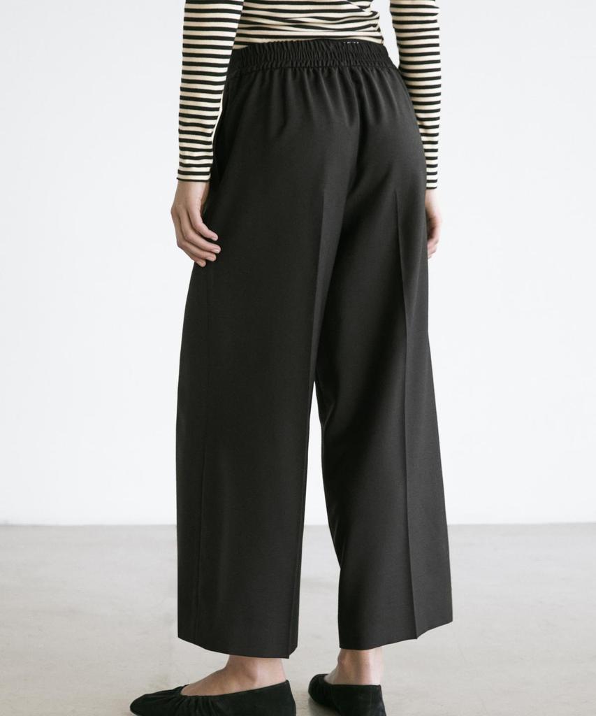 Masimodutti Wool Crop Wide Leg Pants