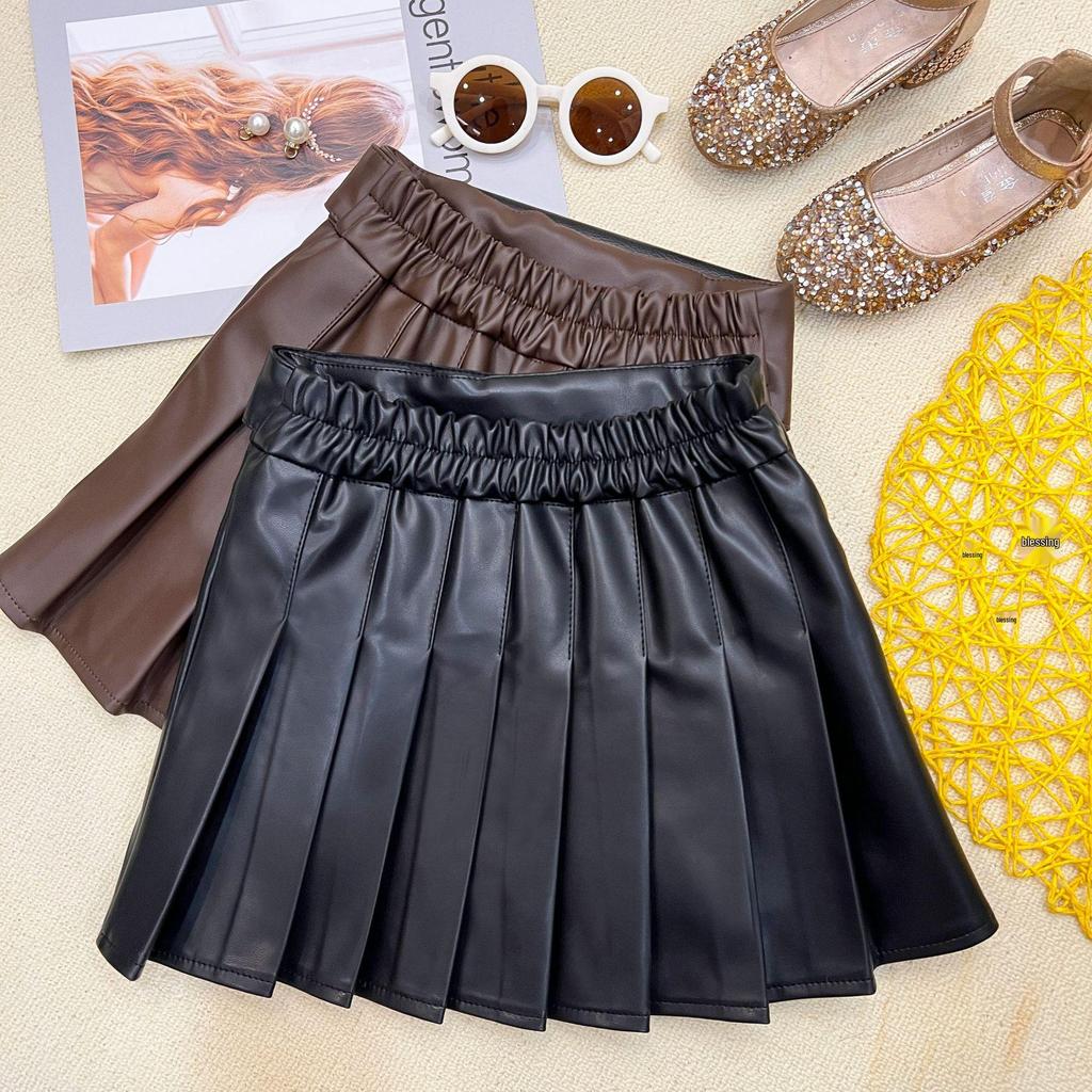 Girls' Pleated School Skirt - Autumn Collection, Versatile & Stylish.