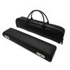 Flute Storage Case PU Leather Flute Case for 17 Holes Flute Flute Case Zippered Carry Handbag with Double Carry Handle