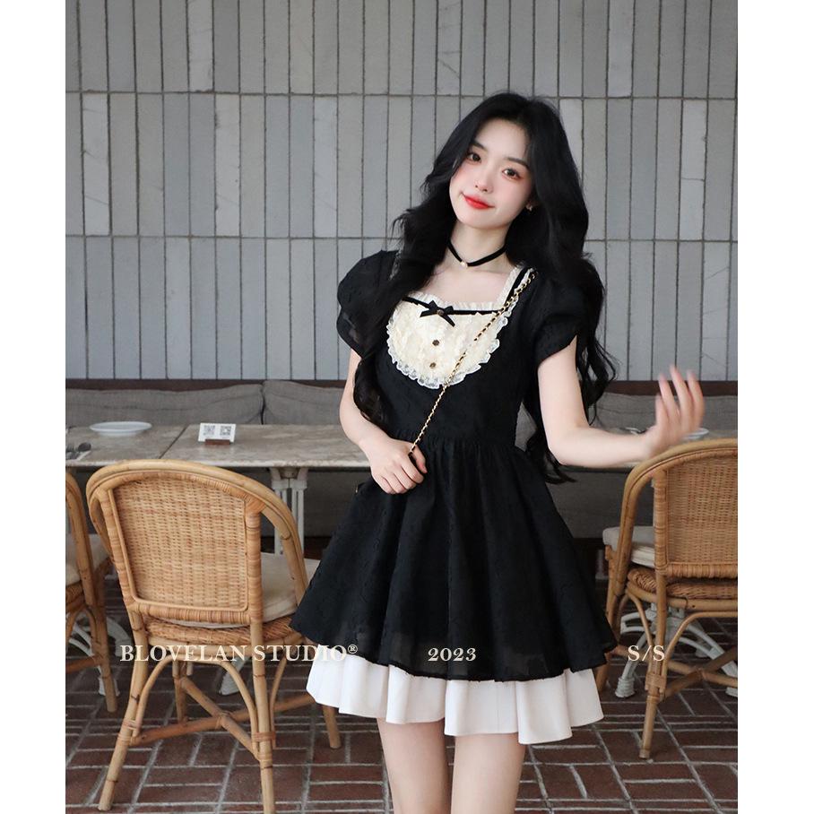 Summer Style Petite Princess Lace Trim High-Waisted Skirt Extra Large