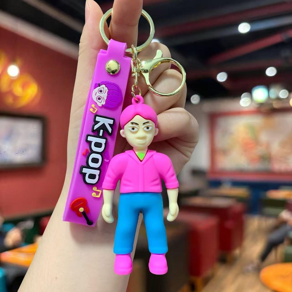 new  KPop Devil Hunter Peripheral Widget Rumi Mira Zoe PVC Keychain Backpack Decoration Widget Accessories Toys