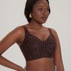 Women S Plus Size Leopard Print Thin Seamless No Wire Bra