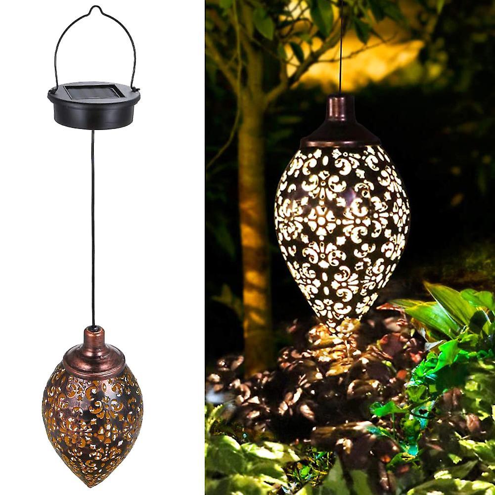 Outdoor Solar Lantern Hanging Light LED Waterproof Yard Patio Garden Lamp Decoration New