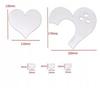 Set Of 5 Acrylic Mirror Heart Decorative Heart Stickers Set Silver
