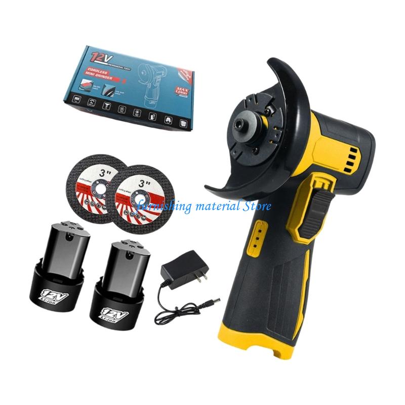 Y5GD Mini Cordless Angles Grinder, 12V Angles Grinder Tool for Cutting Polishing and Sharpening,3inch Side Disc Grinder