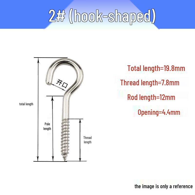 Eye Bolt & Assorted Hooks with Self-Tapping Screws