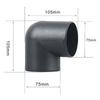 Black Air Duct Elbow Easy To Install Plastic Reliable