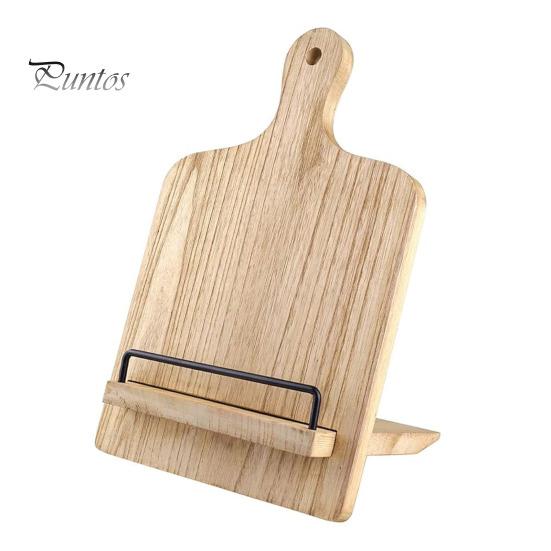 

Деревянный держатель для кулинарной книги, регулируемая подставка для книги рецептов на кухонном столе, прочный многофункциональный настольный держатель для телефона и планшета