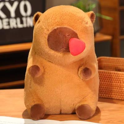 Weiches Capybara-Plüschtier, Stofftier für Angst, Simulationstiere, Kissen, Wohnkultur, flauschige Plüschpuppe, Weihnachtsgeschenk, Kinderspielzeug