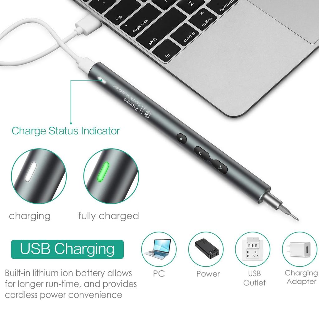 ORIA Electric Screwdriver Mini Electric Screwdriver Rechargeable Repair Tool Precision Screwdriver with Magnetizer for and PCs (New Version) 28-in-1