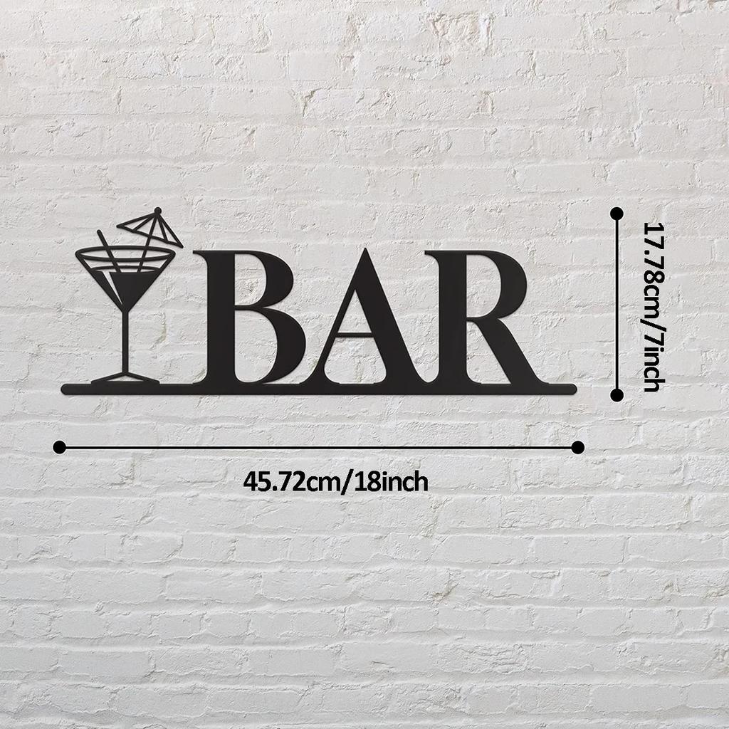 Happy Hour Sign Metal Bar - Black. Home Decor Sign. Wall Art. Outdoor Decor. Living Room & Restaurant.Outdoor Ornament.