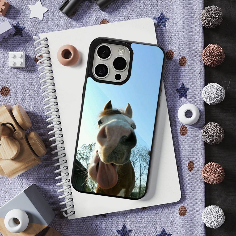 Funny Art Horse Animal Phone Case For iPhone 13,15,17,14,Pro,Max,For Magsafe,Plus,12,11,16,Mini,Magnetic Wireless Charging