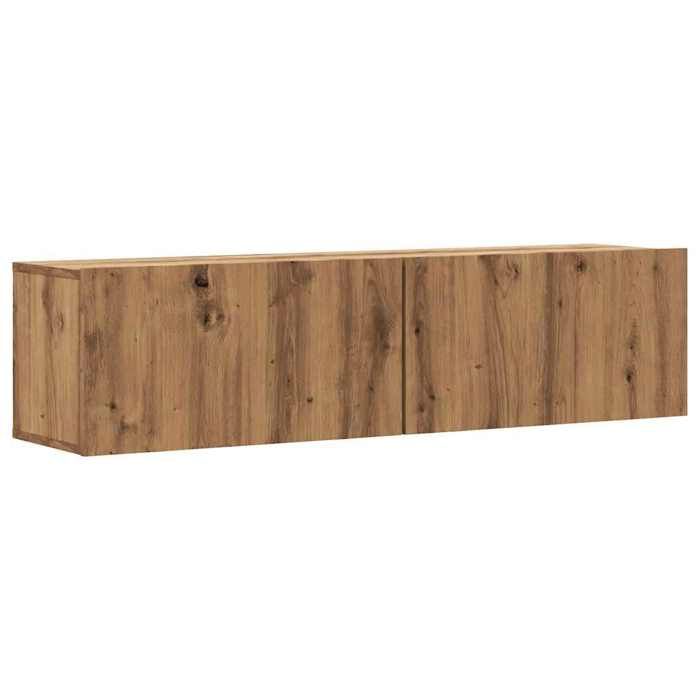 VidaXL Meuble TV mural chêne artisanal 120x30x30 cm bois d'ingénierie, support TV, armoire média, console TV, meuble HiFi, 856021