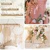 10/20pcs 30.48 Cm Metal Floral Hoop Centerpiece with Wooden Stand for Table Metal Garlands Ring Stand for Centerpiece Table Decorations Wedding Decor
