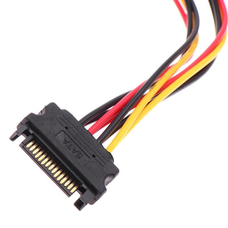 1 buc Cablu prelungitor Sata 20 cm pentru HDD SSD Hard Disk Cablu splitter de alimentare Sata Y 15 pini tată la dual 15 pini mamă cablu de alimentare